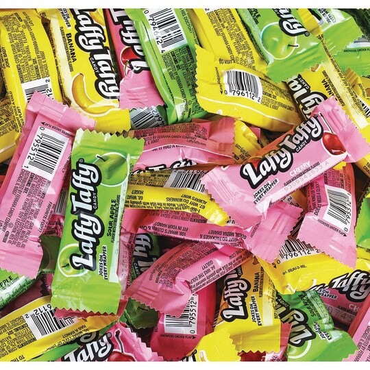 Wonka; Laffy Taffy Chewy, Tangy, and Tasty Mini Taffy Individually Wrapped Bars (Bag of 200); Category:Candy & Snacks; Image:1